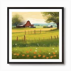 Farm Landscape 5 Art Print