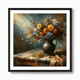 Still Life With Flowers Art Print Art Print