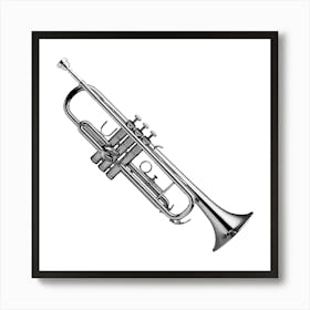 Trumpet Line Art 2 Art Print