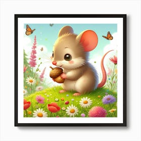 Mouse In The Meadow 6 Art Print