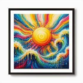 Rainbow Sun Art Print