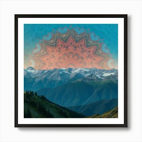 Mandala Peaks Art Print