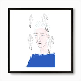 She lives in my head rent free Art Print