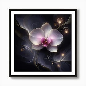 Orchid Flower Wallpaper 1 Art Print