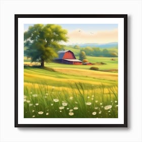 Farm Landscape 6 Art Print