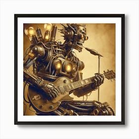 Steampunk Musician Art Print