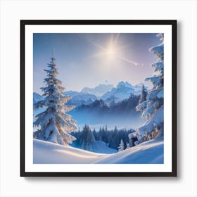 Snowy Landscape 1 Art Print
