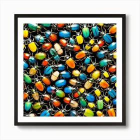 Colorful Beetles 1 Art Print