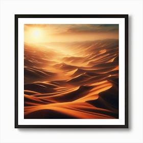 Sunset In The Desert 42 Art Print