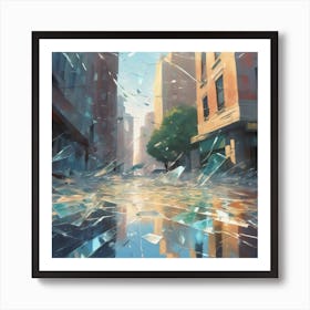 Shattered City 1 Art Print