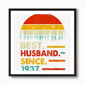 Best Husband Since 1937 86 Year Wedding Anniversary For Him Art Print