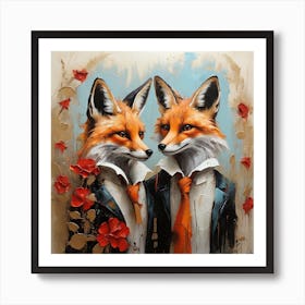 Couple of foxes 1 Art Print