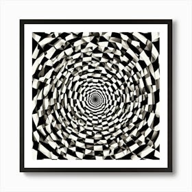 Black And White Optical Illusion Art Print