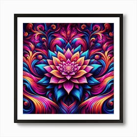 Psychedelic Flower 1 Art Print