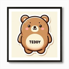 Teddy Bear sticker Art Print