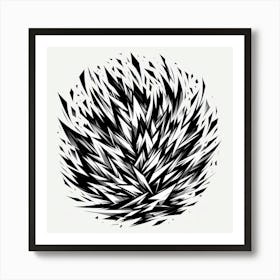 Black and White Abstract Art 285 Art Print