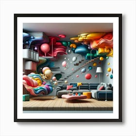 Colorful Living Room Art Print