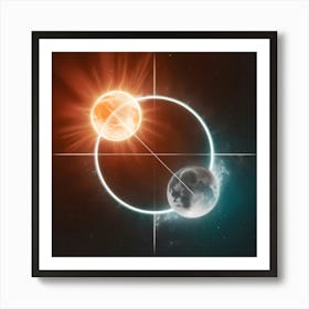 Moon And Sun Art Print