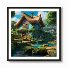 Default Photo Realistic Image Of An Alien Jungle With A Lagoon 0 ٢ Art Print