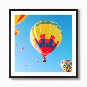 Hot Air Balloons In The Sky Art Print