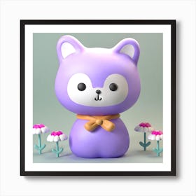 Kawaii Kitty Art Print