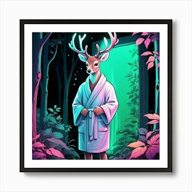 Deer In The Forest 49 Art Print