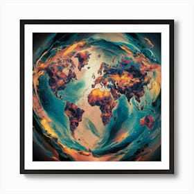 World Map 23 Art Print