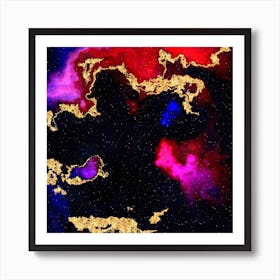 100 Nebulas in Space with Stars Abstract n.085 Art Print