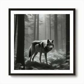 Wolf In The Forest 61 Art Print