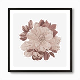 Pink Flowers 6 Art Print