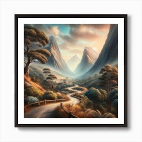 Road In The Mountains Art Print