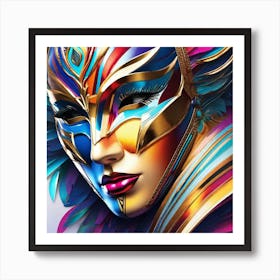 Mask Of A Woman Art Print