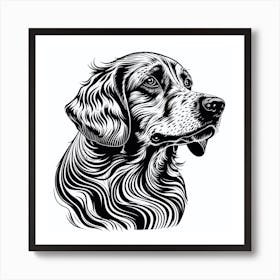 Portrait Of A Dog Art Print