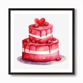 Valentine'S Day Cake 15 Art Print