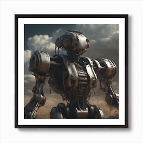 Robot In The Desert 9 Art Print