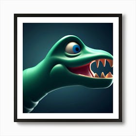 Dinosaur Head Art Print