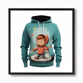 Boy With Balloons Art Print