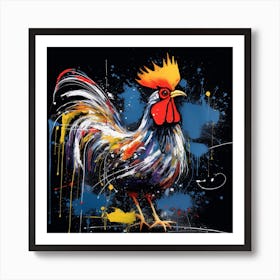 Crazy Rooster 6 Art Print