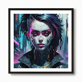 Cyberpunk Girl 2 Art Print