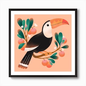 Summer Toucan Square Art Print