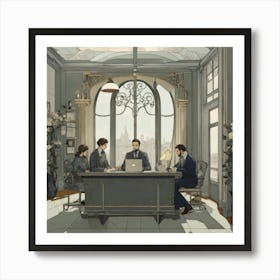 Office Scene Art Print