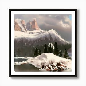 Snowy Mountains Art Print