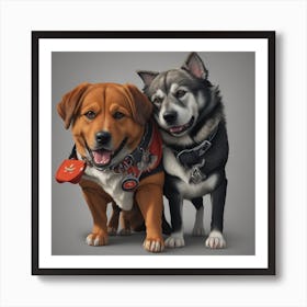 Two Dogs Art Print