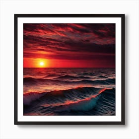 Sunset Over The Ocean 67 Art Print
