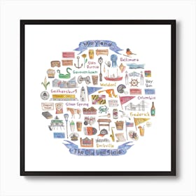 Maryland Square Art Print