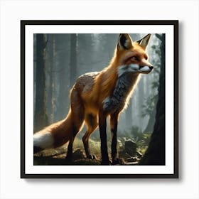 Fox In The Forest 87 Art Print