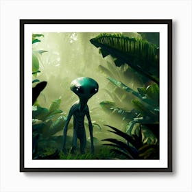 Alien In The Jungle Art Print