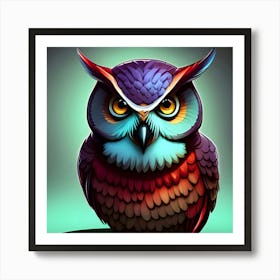 Colorful Owl 9 Art Print