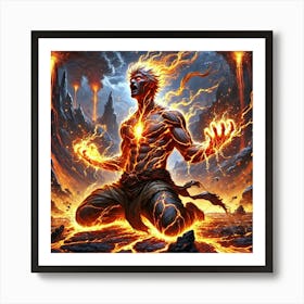 A Dramatic Scene Depicting Ronan S Unstable Power Art Print