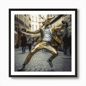 Bull In The City 1 Art Print